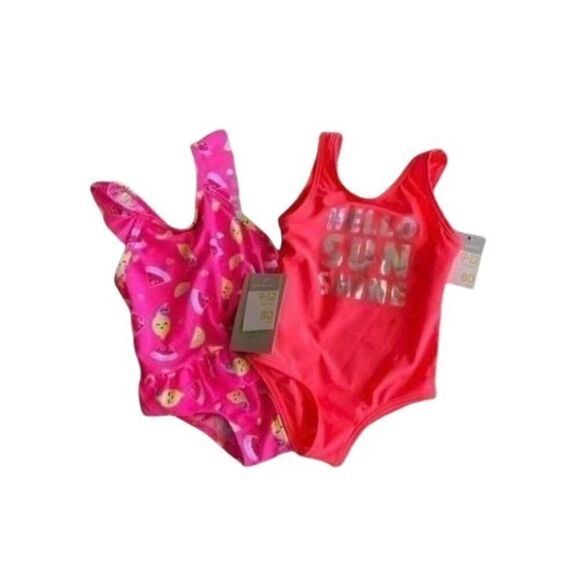 PriMark NWT set of two one piece bathing suits 9/12 months - Picture 1 of 4